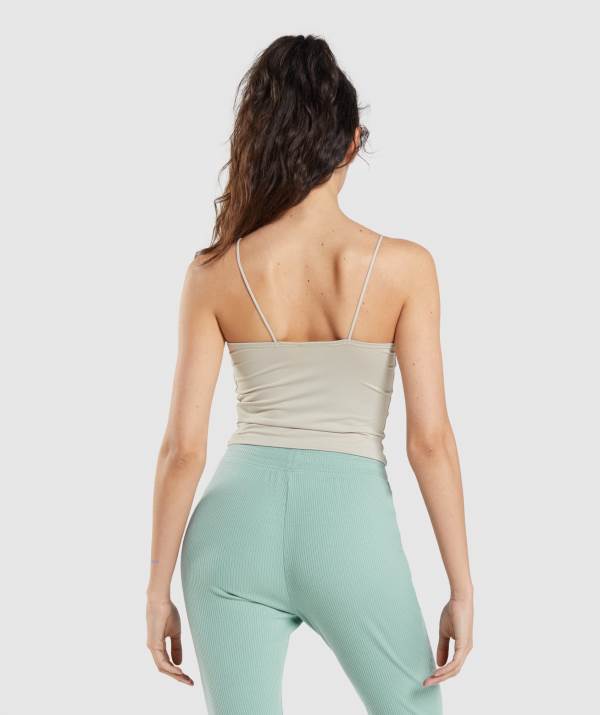 Damske Tielko Gymshark Pause Cami Siva | AX0269184